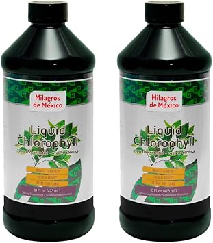 Clorofila Liquida con Menta 2 Pack 16 oz c/u | Detox, Energia y Digestion | Liquid Chlorophyll with Mint | 2 Pack 16 oz ea | Detox, Energy & Digestive Support