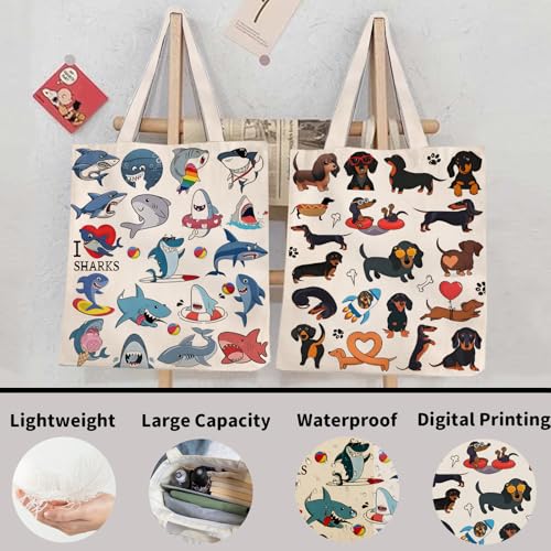 Image of DOOX Canvas Tote Bag for Women, Canvas Reusable