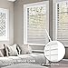 CHICOLOGY Faux Wood Blinds, Cordless, Room Darkening, 23''W x 60''H, Basic White