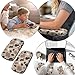 Tnasranmo Plush Flannel Office Chair Armrest Pads Soft Office Chair Armrest Covers Made of High-Quality Flannel, Washable Arm Rest Pads for All Standard Office, Desk & Gaming Chairs - Cow Print