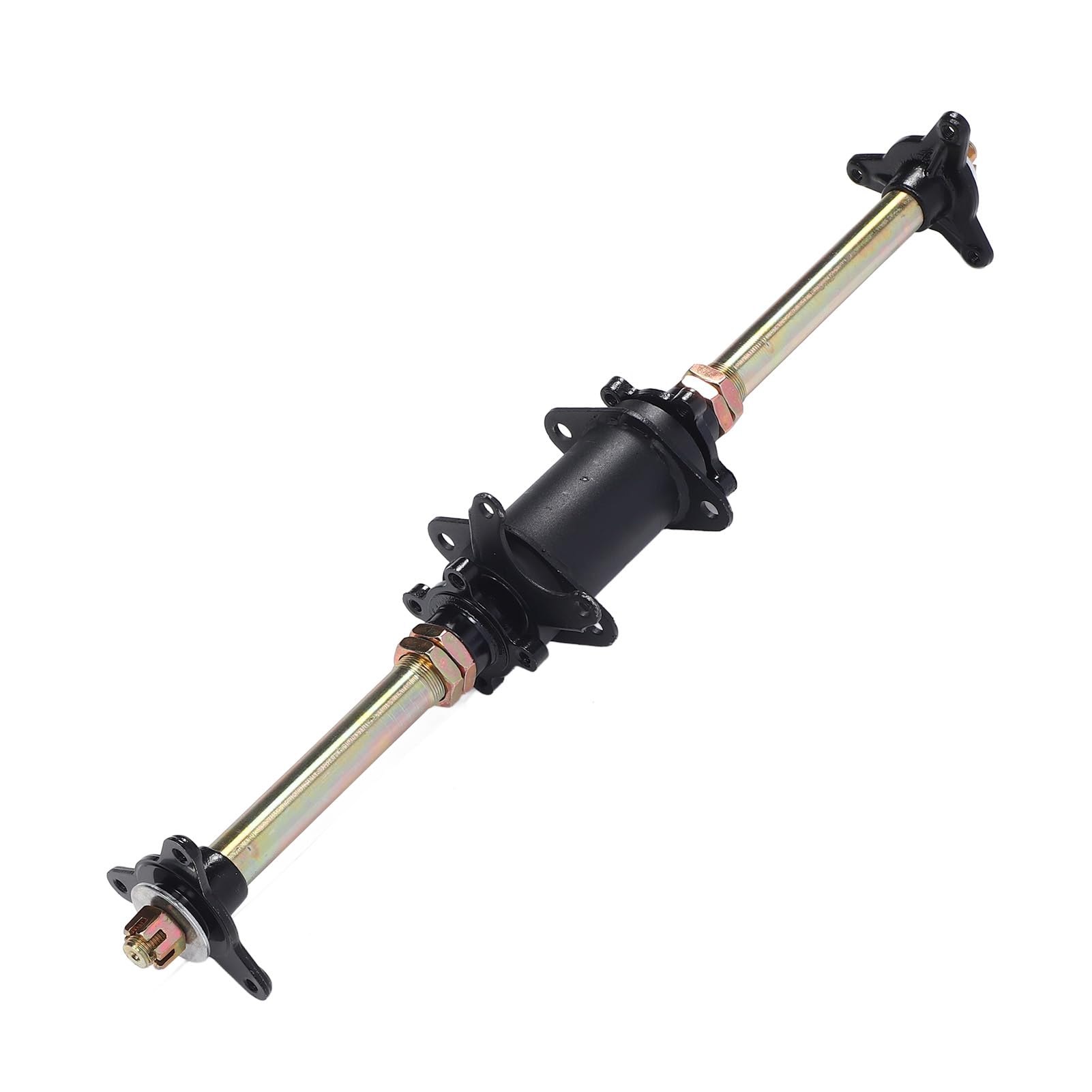 Kit de Eje Trasero para Kart, Eje Vivo de 650mm con Piñón y Soporte de Disco de Freno, para Kart Quad y Triciclo de Derrape