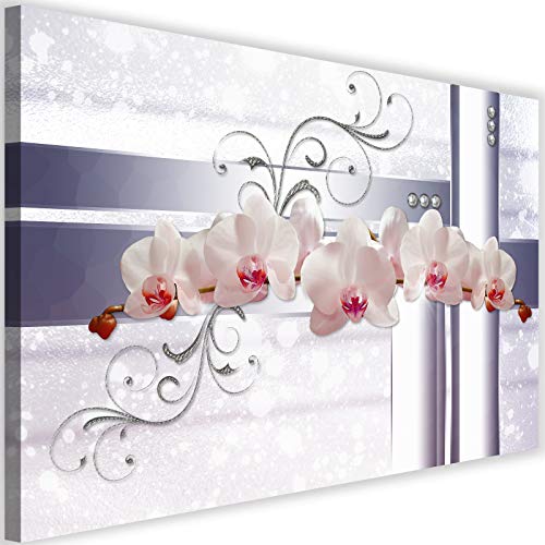 Toile XXL fleurs orchidée blanche pour habiller un grand mur