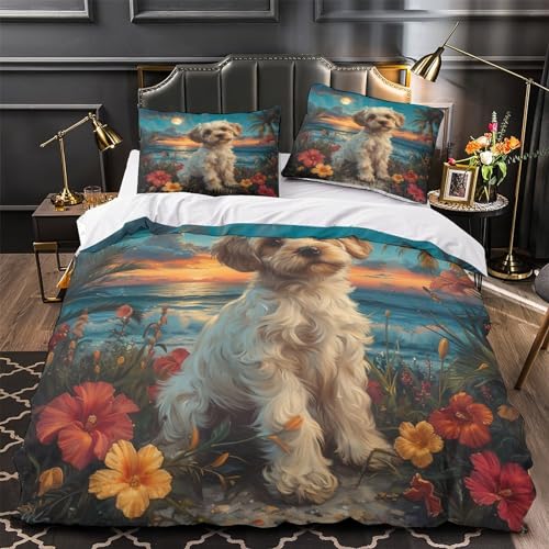 Housse de couette 140x200 facile d'entretien fermeture éclair