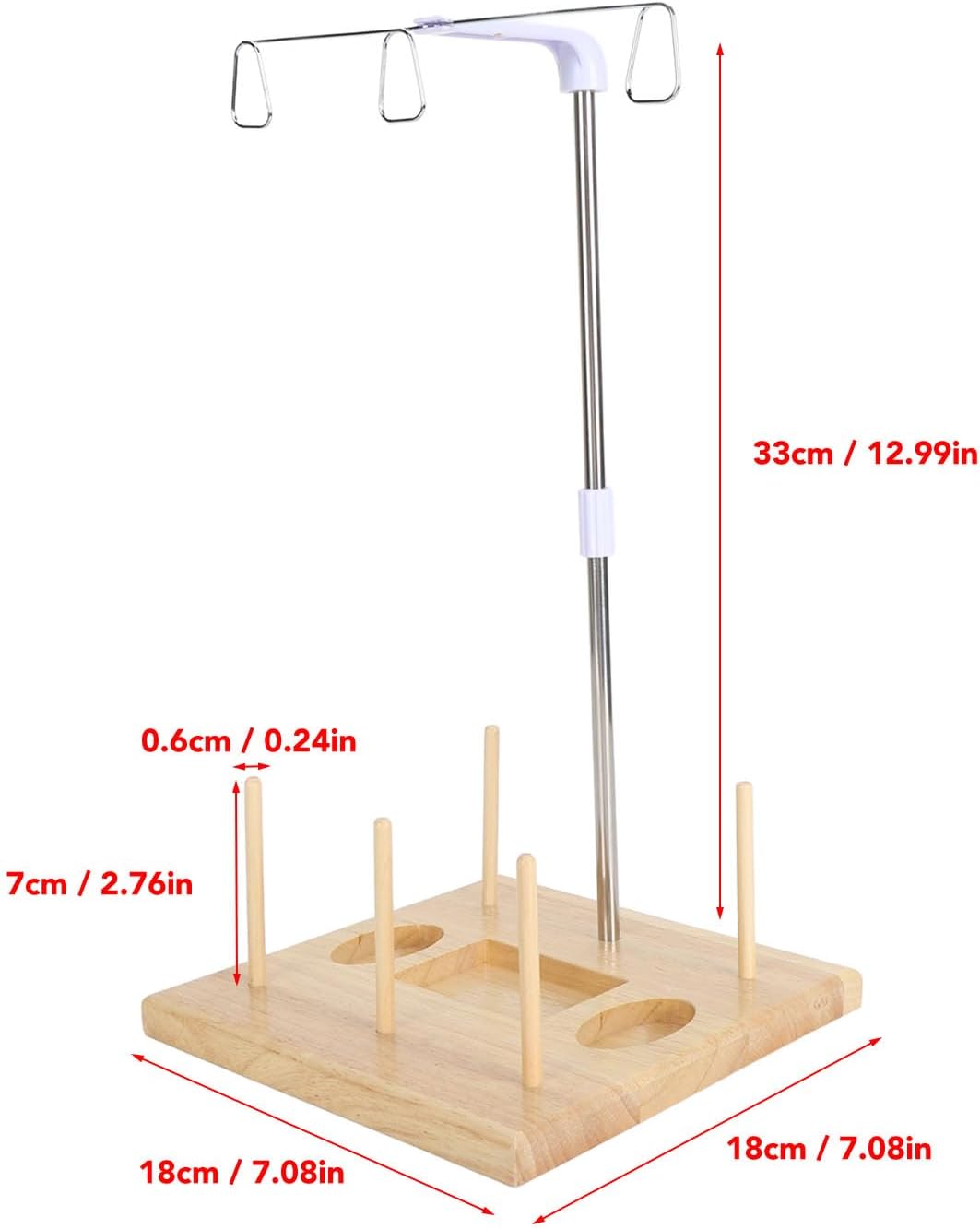 Pssopp Single Thread Stand,Cone Thread Stand Spool Holder Smoother Feed Three Cones Spool Stand Sewing Thread Holder Spool Stand Spool Holder for Domestic Embroidery and Sewing Machine