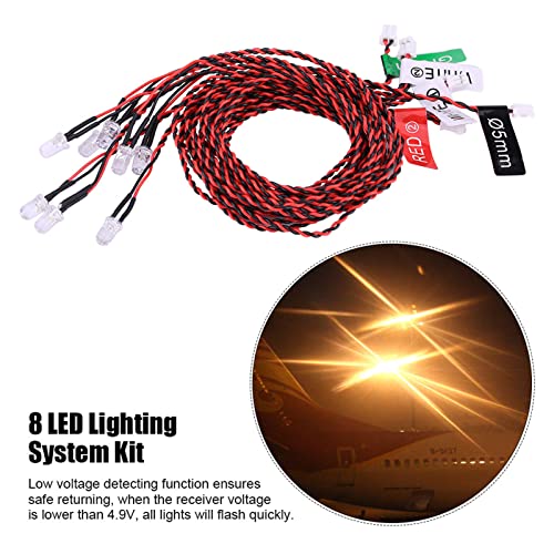 8 LED RC Flashing Light Kit