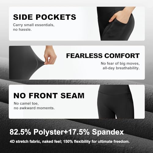 Teen Girls Yoga Leggings with Pockets - High Waisted,Tummy Control,Butt Lifting Athletic Workout Pants4