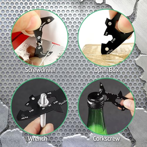 Ledeak 15 in 1 Multi Tool EDC Pocket Multitool Portable Stainless Steel Outdoor Survival Tool Gadgets Saw Screwdriver Wire Cutter Bottle Opener with Paracord Carabiner Keychain for Camping Hiking - Image 3
