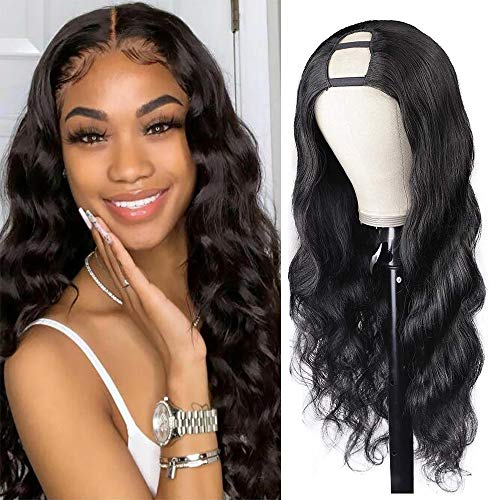 16 Inch U Part Wig Human Hair Body Wave Brazilian Remy Upart Wigs Human Hair Glueless Upart Human Hair Wigs Body Wave U Shape Wig Body Wave 2x4 U Shape Clip in Wigs For Black Women