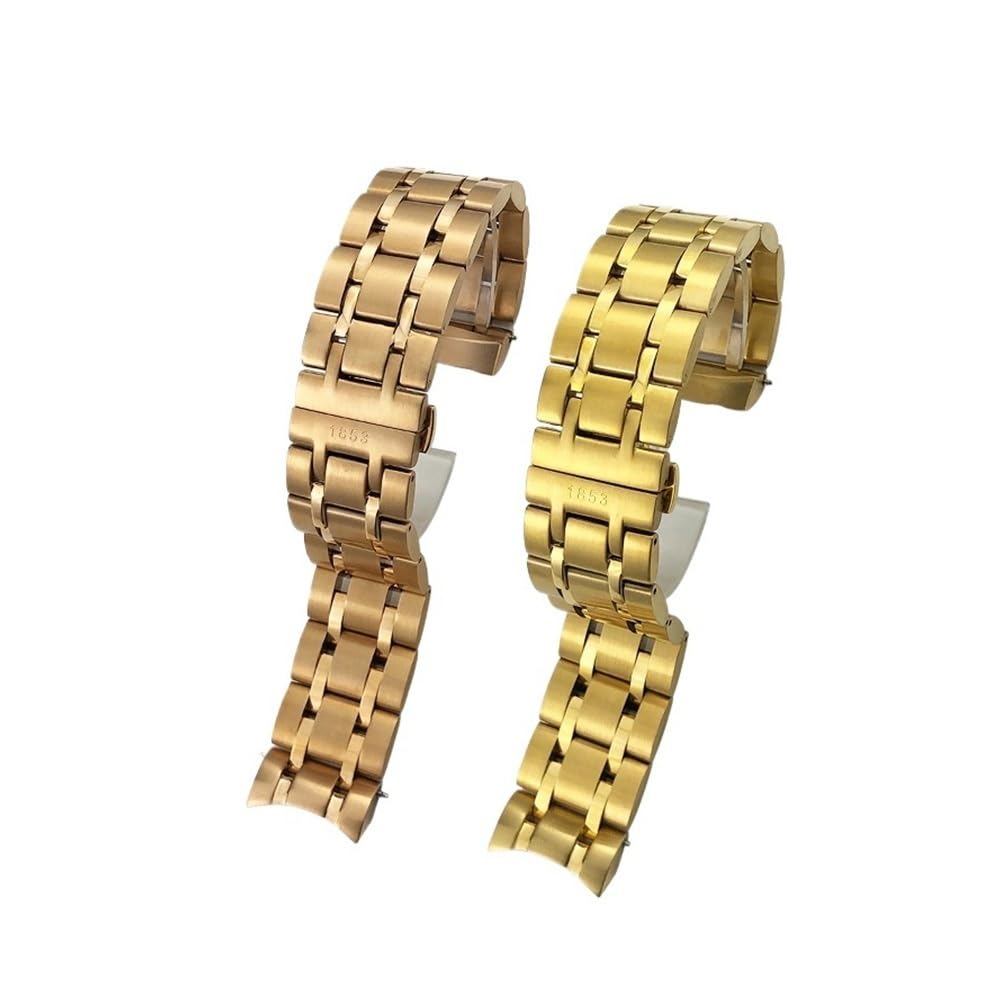 Accessori for orologi 22mm 23mm 24mm misura for Tissot 1853 Couturier T035 cinturino in acciaio inossidabile T035407A T035627A cinturino for orologio da uomo d'affari(Rose Gold,22mm)