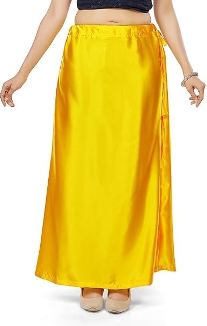 Petticoat for Saree Women's Satin Saree Petticoat, Saree Underskirt Suitable Ready to wear Saree Also