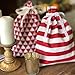 Appleby Lane 100% Cotton Gift Bags (Standard Set, Red), Set of 5 bags: three 16
