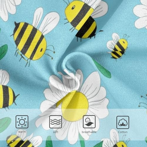 Cute Yellow Bees Daisies Blue Girls Underwear Toddlers 2t Cotton Cute Panties Girl Stylish Briefs Kids Undies3