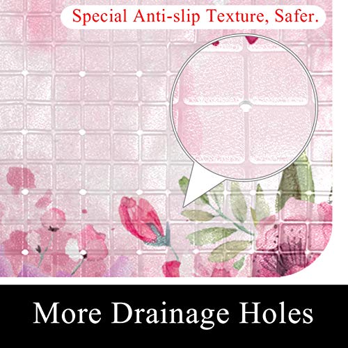 Baignoire et douche bébé Ma 37x68cm antidérapante rose fleur