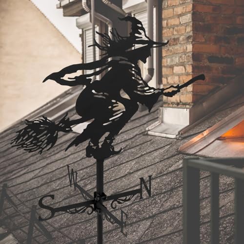 Veleta de viento innovadora Toyvian en hierro negro con rotación suave para exterior 6