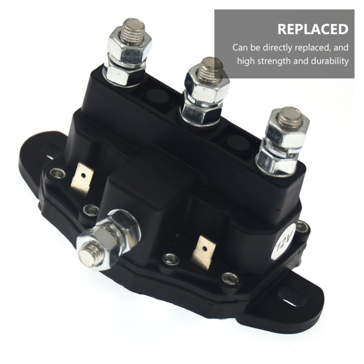 Relé de Vehículo 12v para Cabrestante, Conmutador Reversible Negro