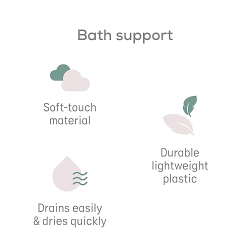 Miniatura 7 de Angelcare Paquete de soporte y termómetro de baño suave al tacto rosa bebé  Bañera para bebé recién nacido de 0 a 6 meses  Imprescindible para el
