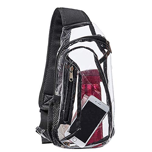 Edraco Clear Sling Bag, Stadium Approved Mini Pvc Crossbody Shoulder Backpack, Transparent Casual Chest Daypack For Women & Men, Perfect For Hiking, Stadium Or Concerts #TOP7