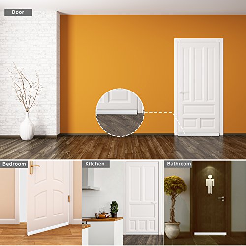BAINING Door Draft Stopper Door Sweep for Exterior/Interior Doors, Weatherproofing Door Seal Strip Under Door Draft Blocker Seal, Soundproof Door Bottom Weather Stripping, 2