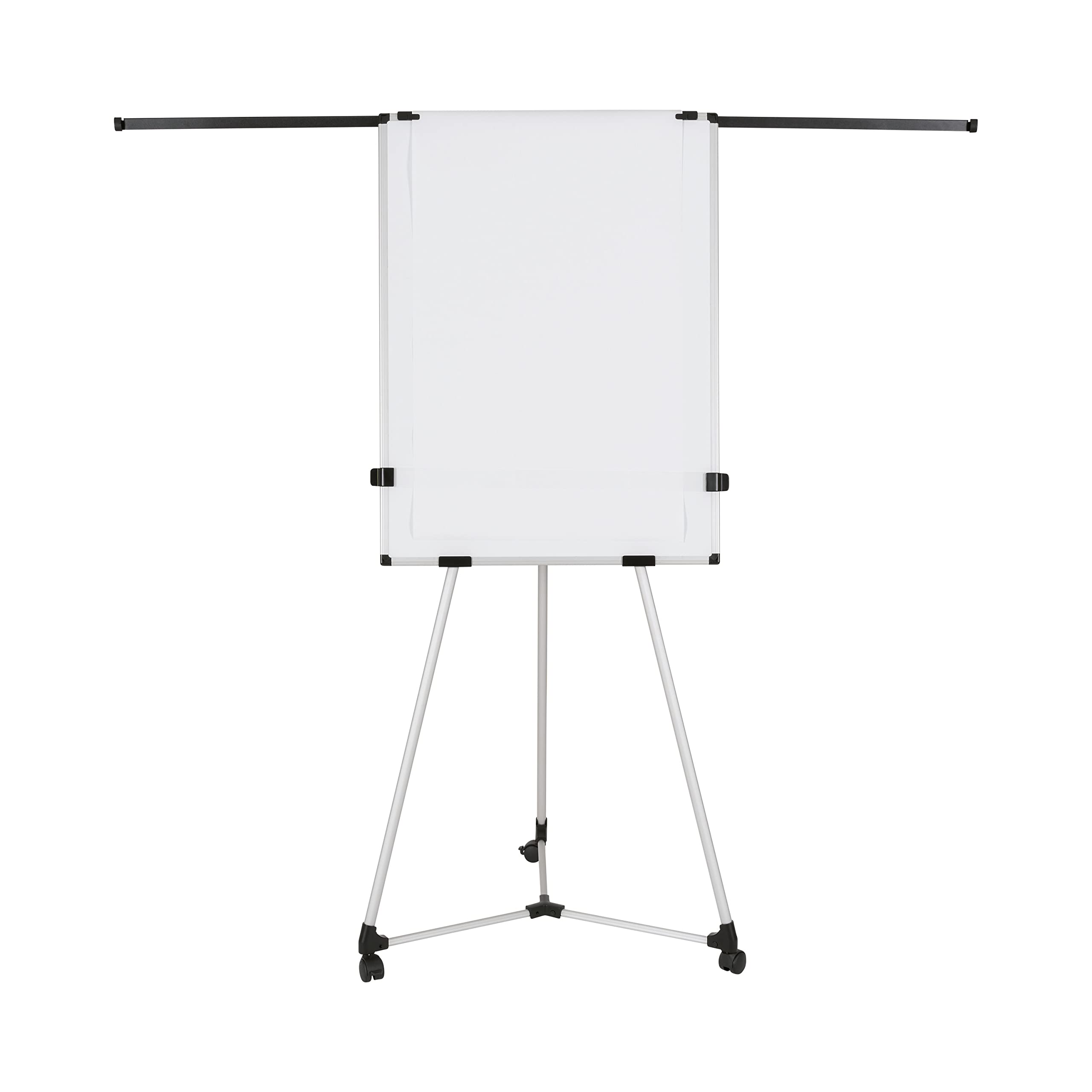 Bi-Office Earth Kyoto Lavagna Portablocco Treppiede, Con Rotolo Di Carta, Con Bracci Estensibili, 70 x 100 cm (formato euro), Superficie Magnetica e Cancellabile A Secco, Cornice In Alluminio