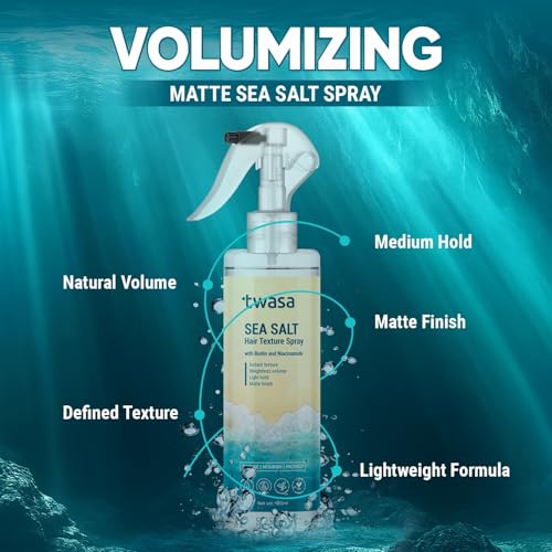 Image of Twasa Sea Salt Hair Texture Spray 100ml with Biotin & Niacinamide | Hair Styling Spray For Instant Texture, Light Hold & Matte Finish | Hair Volumizing & Texturizing Spray for Men & Women