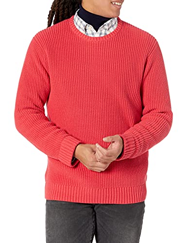 Goodthreads Men's Soft Cotton Rib Stitch Crewneck Sweater