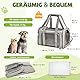 ALLSOPETS Hundetasche Flugzeug, Faltbare Weiche Tiertragetasche für Kleine Hunde & Katzen, Tragetasche mit Abnehmbarer Matte für Reisen Wandern Camping (Aschgrau)