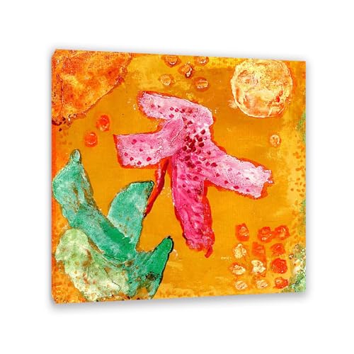 Impression sur toile fleurir Paul Klee 50x50 cm tableau encadré pour salon