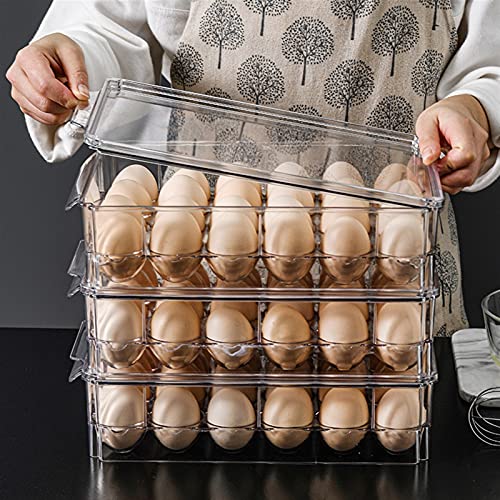 Contenedor de huevos apilable para organizar cocinas pequeñas y neveras 5