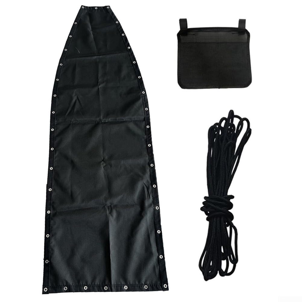 Swingchair Ersatztuch in Schwarz, verbessert Ihr Entspannungserlebnis drinnen und draußen (1 Stück mit Taschen)