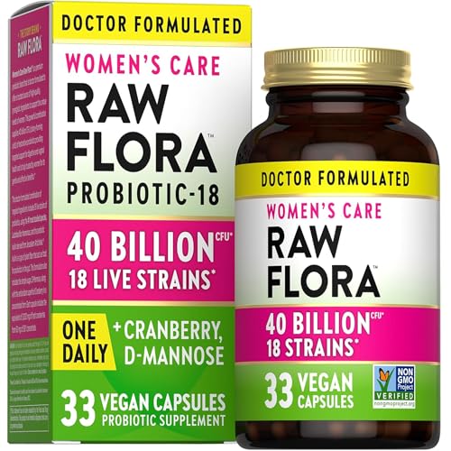 Raw Flora Probiotics for Women | with Prebiotic | 40 Billion CFU