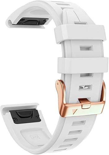 FUFEMT Correa de reloj Garmin Fenix 6S 5S de 0.787 pulgadas, pulsera para Fenix 6s Pro 5s Plus con hebilla de oro rosa, correas de repuesto rápido