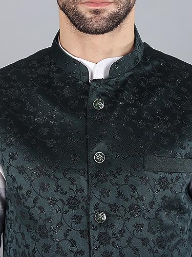 Image of Uri and MacKenzie Men's Silk Blend Kurta Pajama with Designer Ethnic Nehru Jacket /Modi Jacket