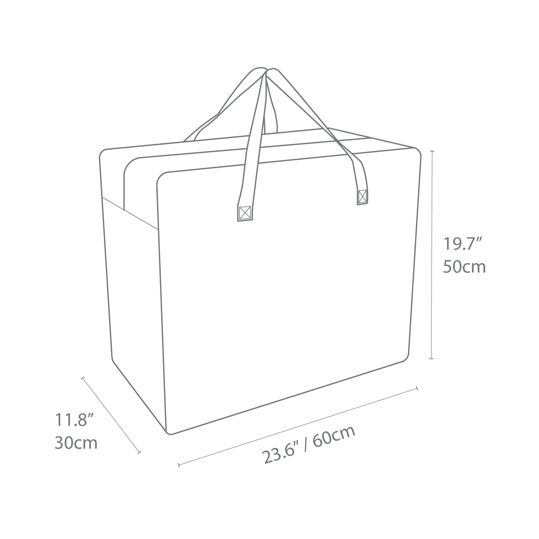 BIGSO BOX OF SWEDEN Torba do przechowywania – duża torba do przenoszenia koców, pościeli, rzeczy zimowych itp. – praktyczna torba ze wzmocnionymi uchwytami i zamkiem błyskawicznym – beżowa, XL