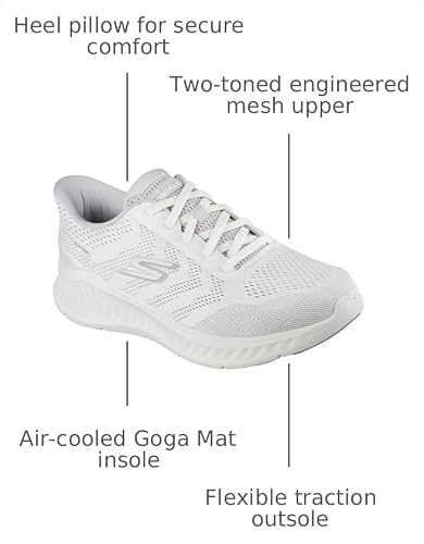 Skechers Skechers Men's Hands Free Slip-ins Go Walk Now - Payton Sneaker, White/Grey, 10
