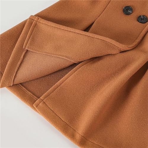 Moonker Girls Dress Coat Toddler Trench Coat Wool Blend Double Breasted Long Peacoat Kids Long Winter Coat Faux3