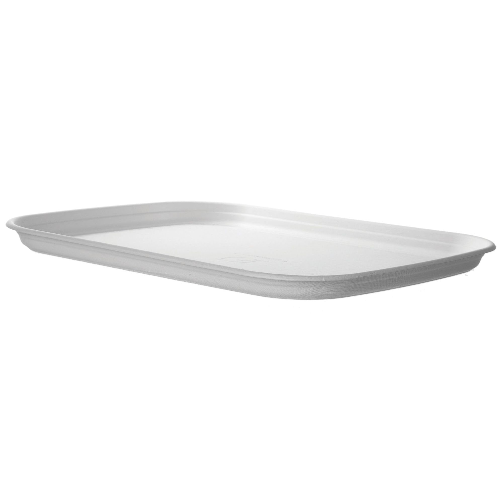 Eco-Products Compostable 13x17in Serving Tray, Case of 100, Regalia Platter, Disposable Renewable White Molded Fiber, Lid Available, ASTM Compliant