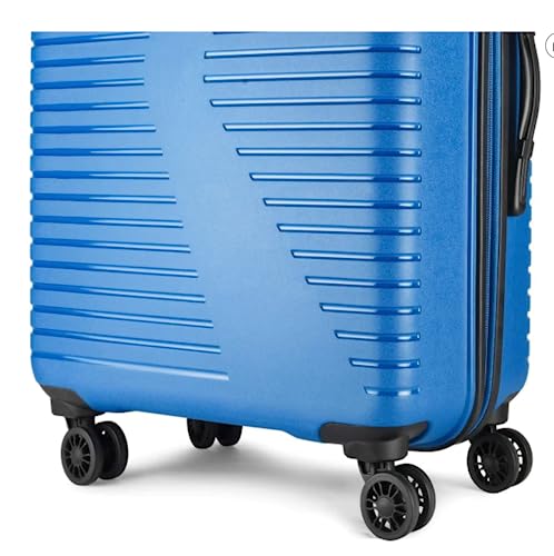 Image of VIP Karl Hard Polycarbonate Trolley Bags Set Of 3 (Small, Medium, Large) | Stylish Luggage Bags Set With Number Lock And 8 Spinner Wheels (Blue), 77 Cm