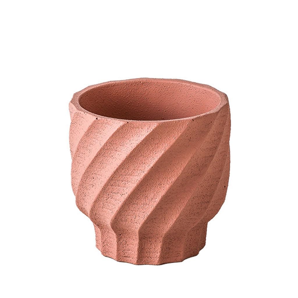 GELASIGE Flower Pots Light Luxury Flower Pot Cement Flower Pot Desktop Flower Pot Retro Cement Flower Pot For Planting Flowers Outdoor Flower Pots(A)