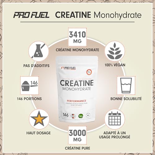 Créatine Monohydrate Poudre 500g - créatine monohydrate pure de qualité micronisée - haut dosage efficace, optimal pour l‘entraînement de force, 100% végétalien, réserve pour 146 jours – Image 3