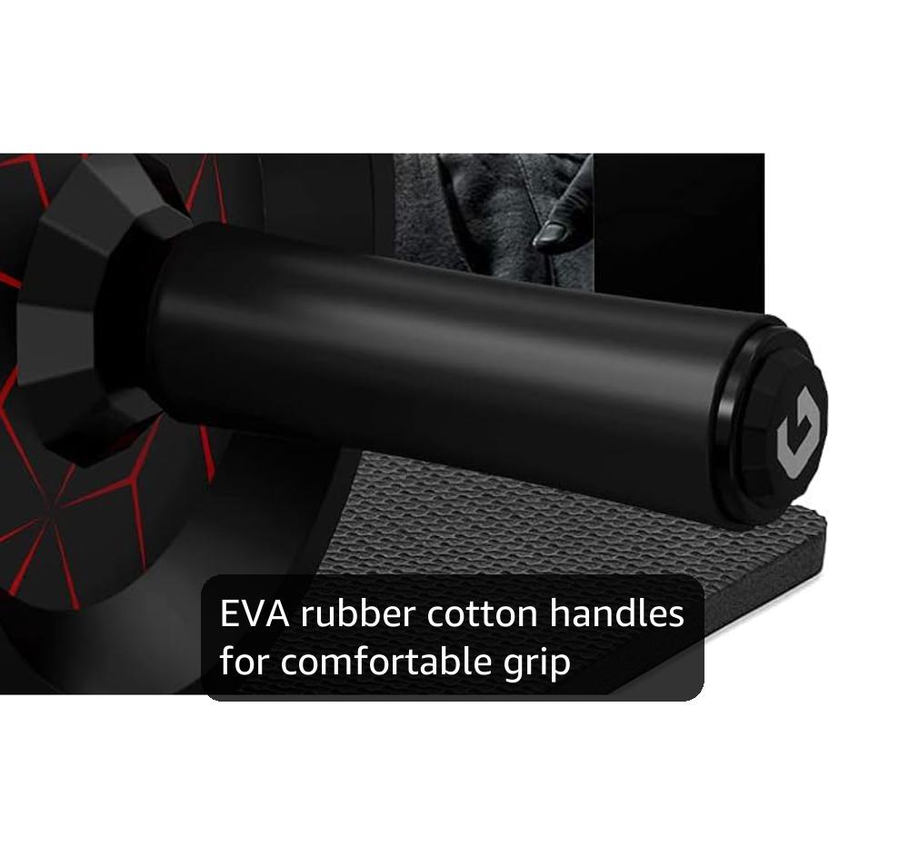 Vinsguir Ab Roller Wheel Exercise Equipment for Core Workout, Ab Wheel Roller for Home Gym, Ab Workout Equipment for Abdominal Exercise (Black&Red)