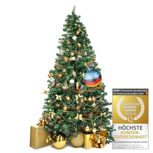 Artificial Christmas Tree; Christmas Tree with Beautiful Tree Tops; Lifelike XXL Artificial Christmas Tree; Christmas Tree with Stand and Very Dense Branches; Christmas Decoration (Classic - 150 cm)