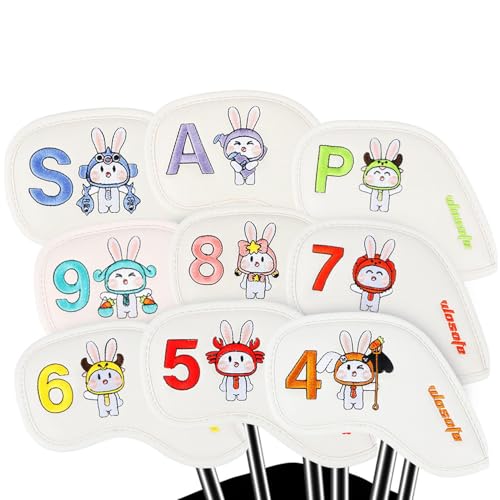 Protège-têtes de club de golf lapin de Pâques de style constellation pour driver lot de 9