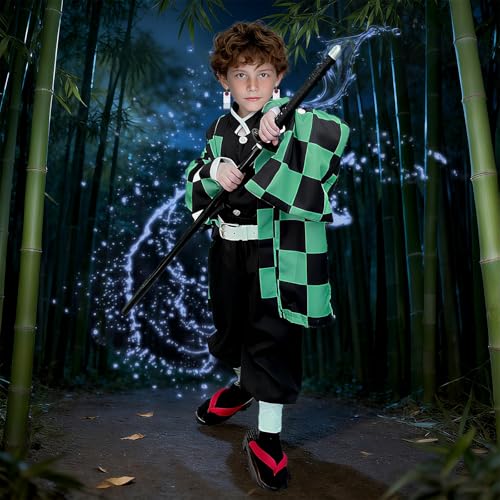 Disfraz Kimono Cosplay Anime Kitimi 140 Verde miniatura 6
