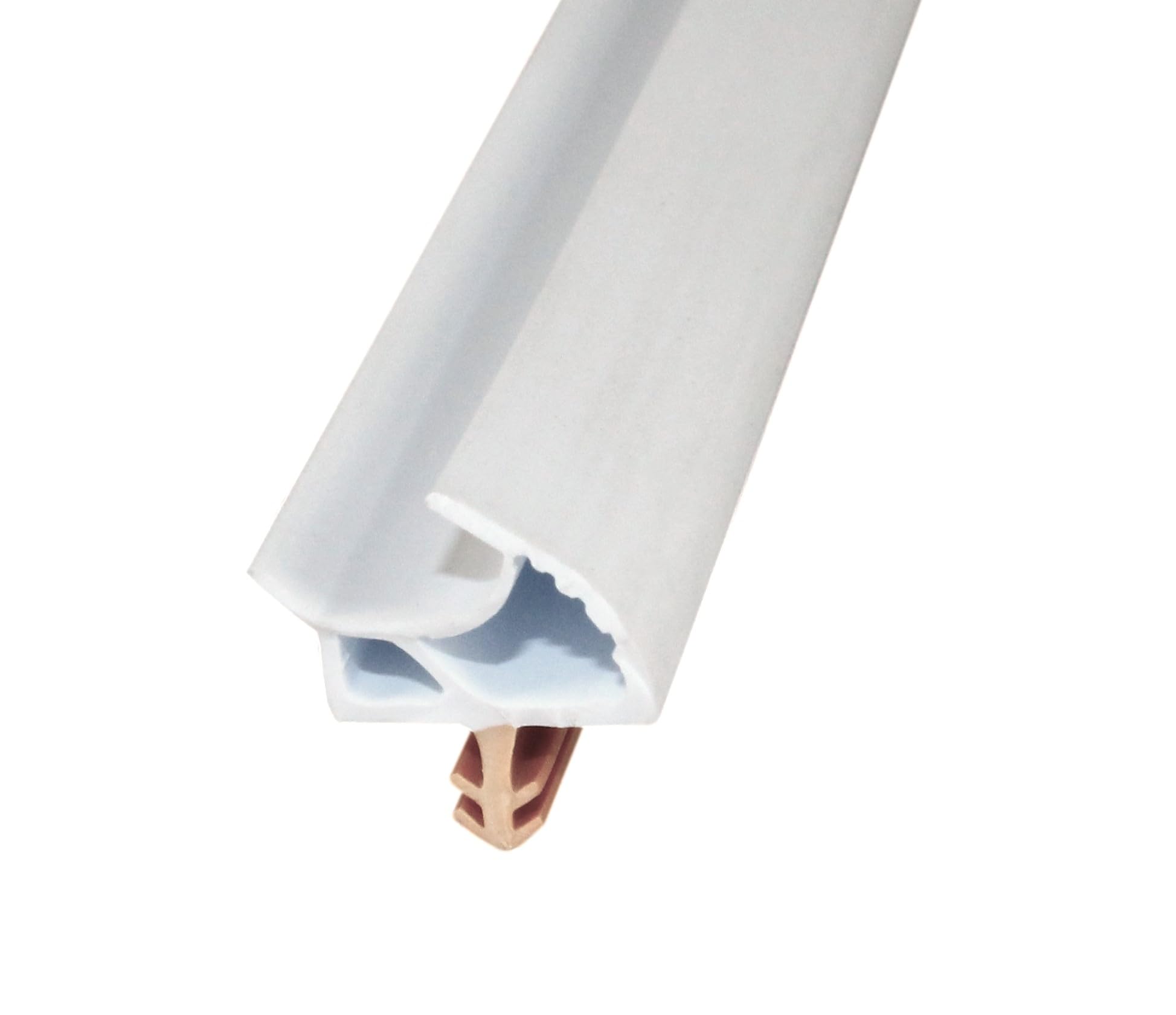 SN-TEC Zimmertürdichtung/Türdichtung/Türgummi TD 3900 für 3mm Nut und 12mm Falz, Farbe: weiß (15 Meter)