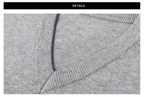 2024 Men's Classic Slim Fit Warm Pullover Sweater Autumn Fashion Knitted V-Neck Sweater 5