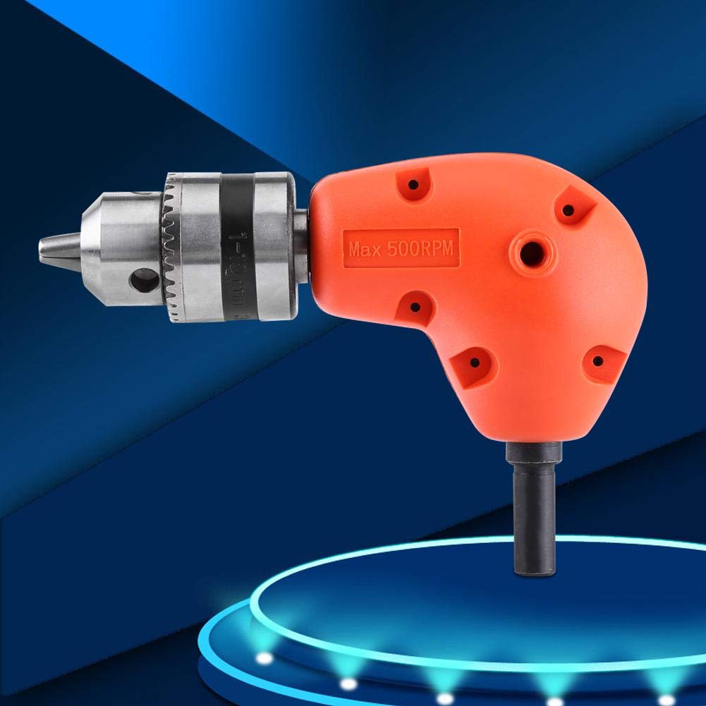 Angle Adapter Drill, Right Angle Extension Adapter 90 Degree Electric Drill Attachment 9.5mm Round Shank with Handle Suitable for Many Portable Electric Drills