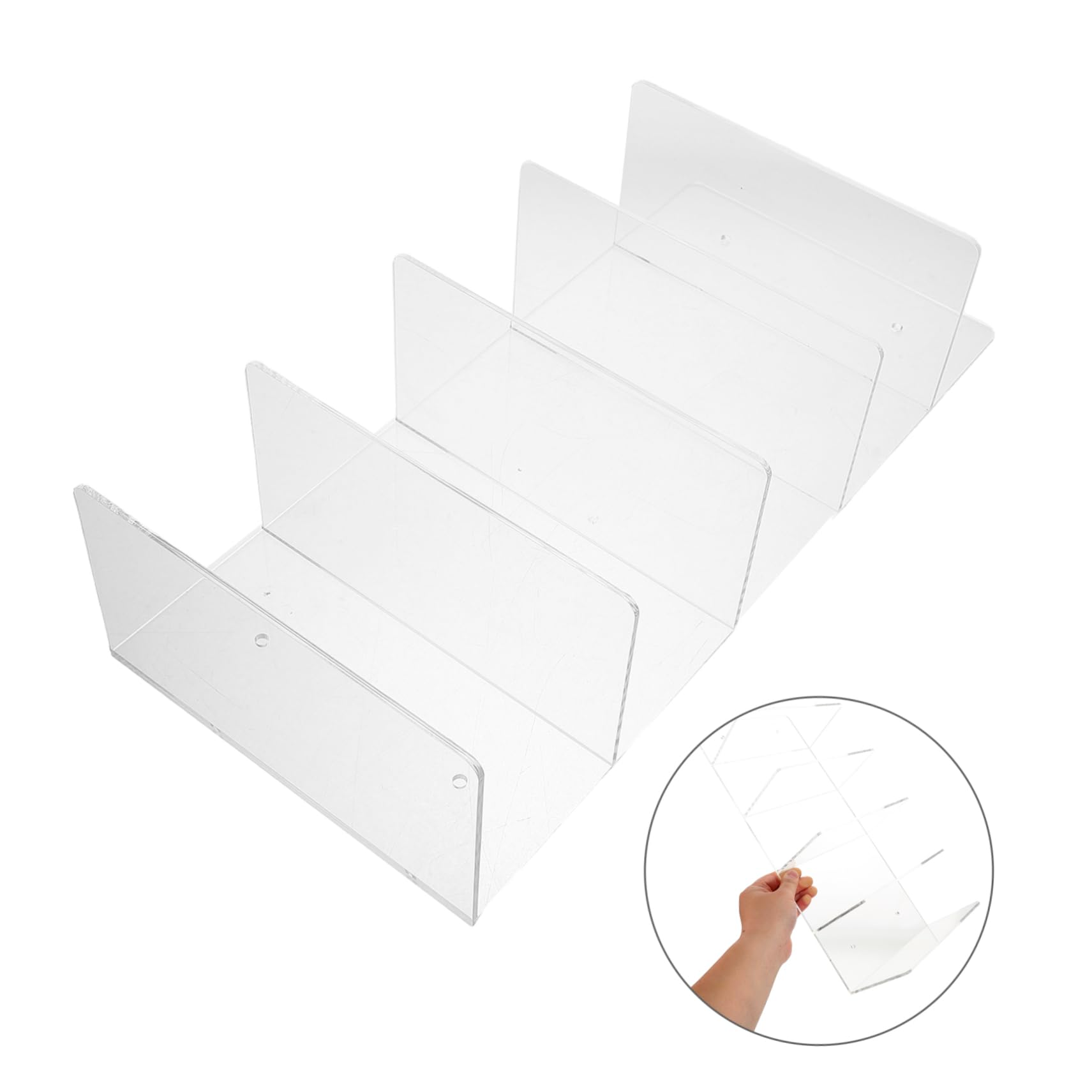 Espositore Occhiali in Acrilico Ripiani Portaocchiali da Parete Trasparente Organizer per Occhiali da Sole e Montature Supporto da Installare Facilmente