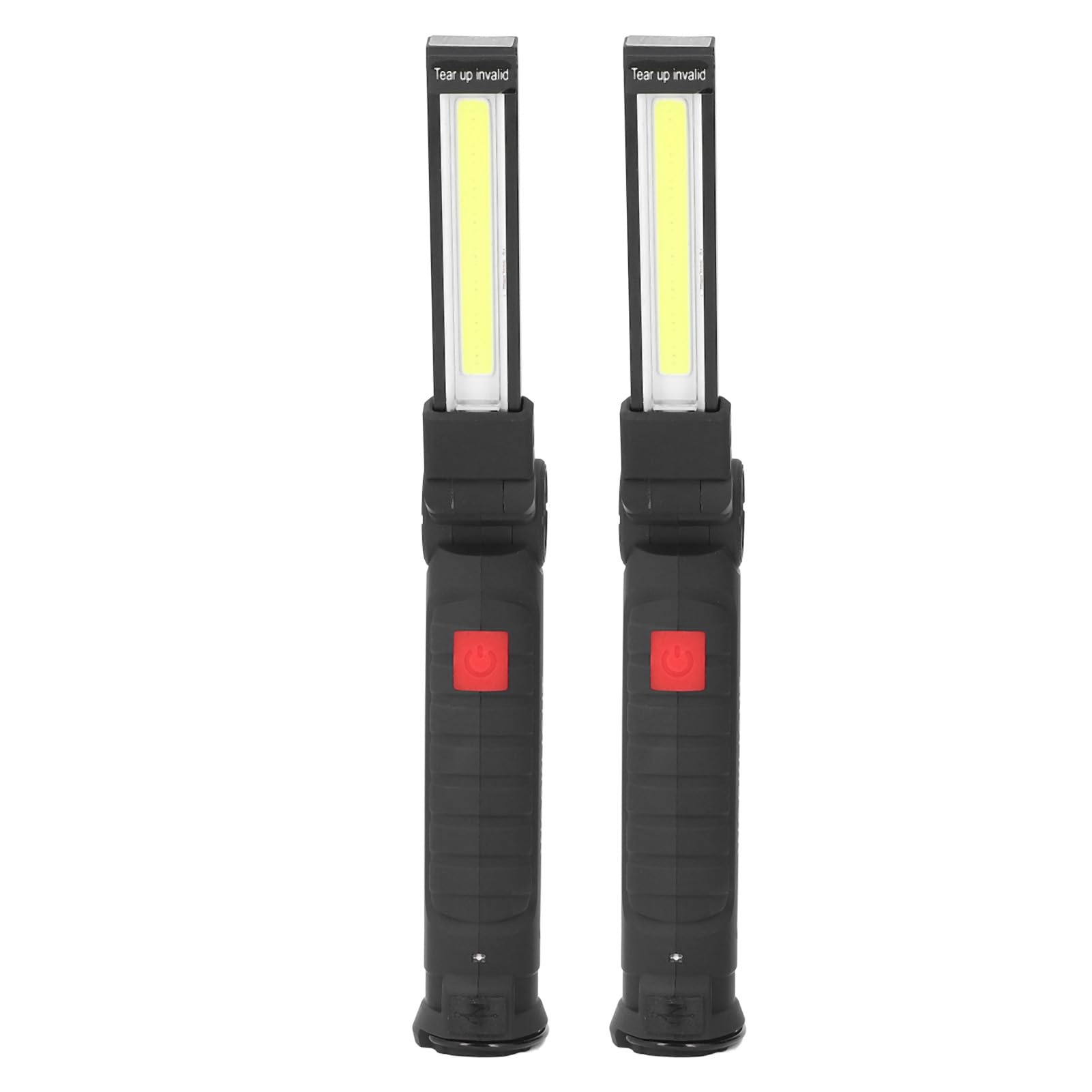 2 Sztuki Latarek, ładowalna Lampa Robocza LED z podstawą magnetyczną, Obracana o 360° i Składana o 180°, do Naprawy Silników Samochodowych, Miejsc Awaryjnych
