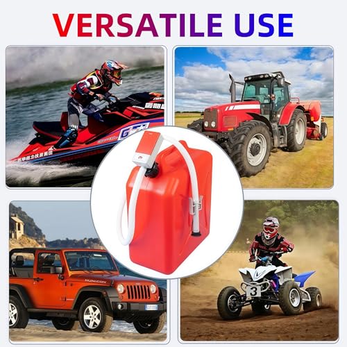 Fuel Transfer Pump with Auto Stop Sensor Overfill Protection,Gas Can Pump,3.2 GPM Portable Automatic Fuel Transfer Pump, Kit With 4 Tank Adapter, Portable Gas Pump for Oil,Fuel,Gasoline Transfer Pump