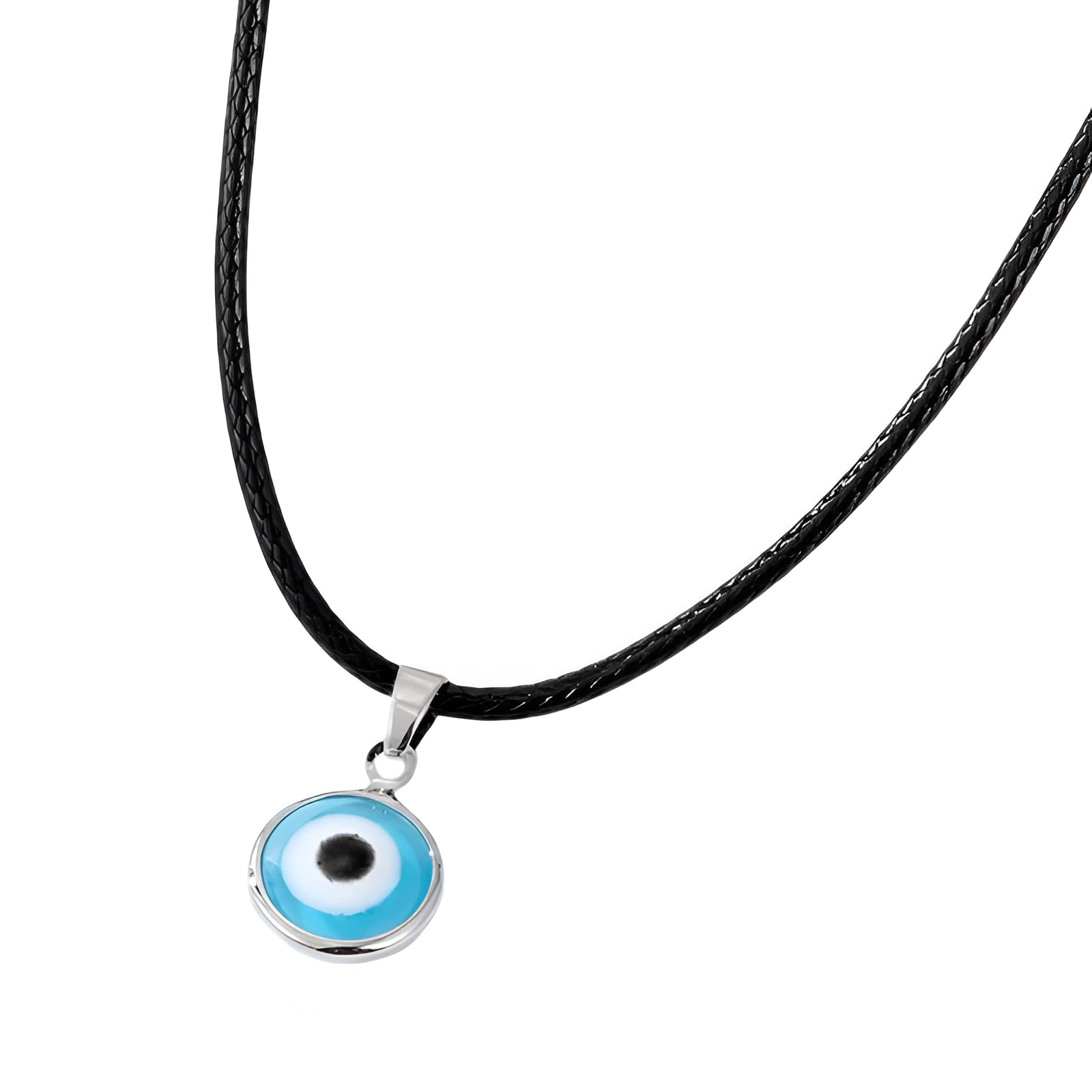 Collar de mal de ojo para mujeres y niñas, plata de ley 925 con colgante azul marino profundo, gargantilla turca de cristal, oro,